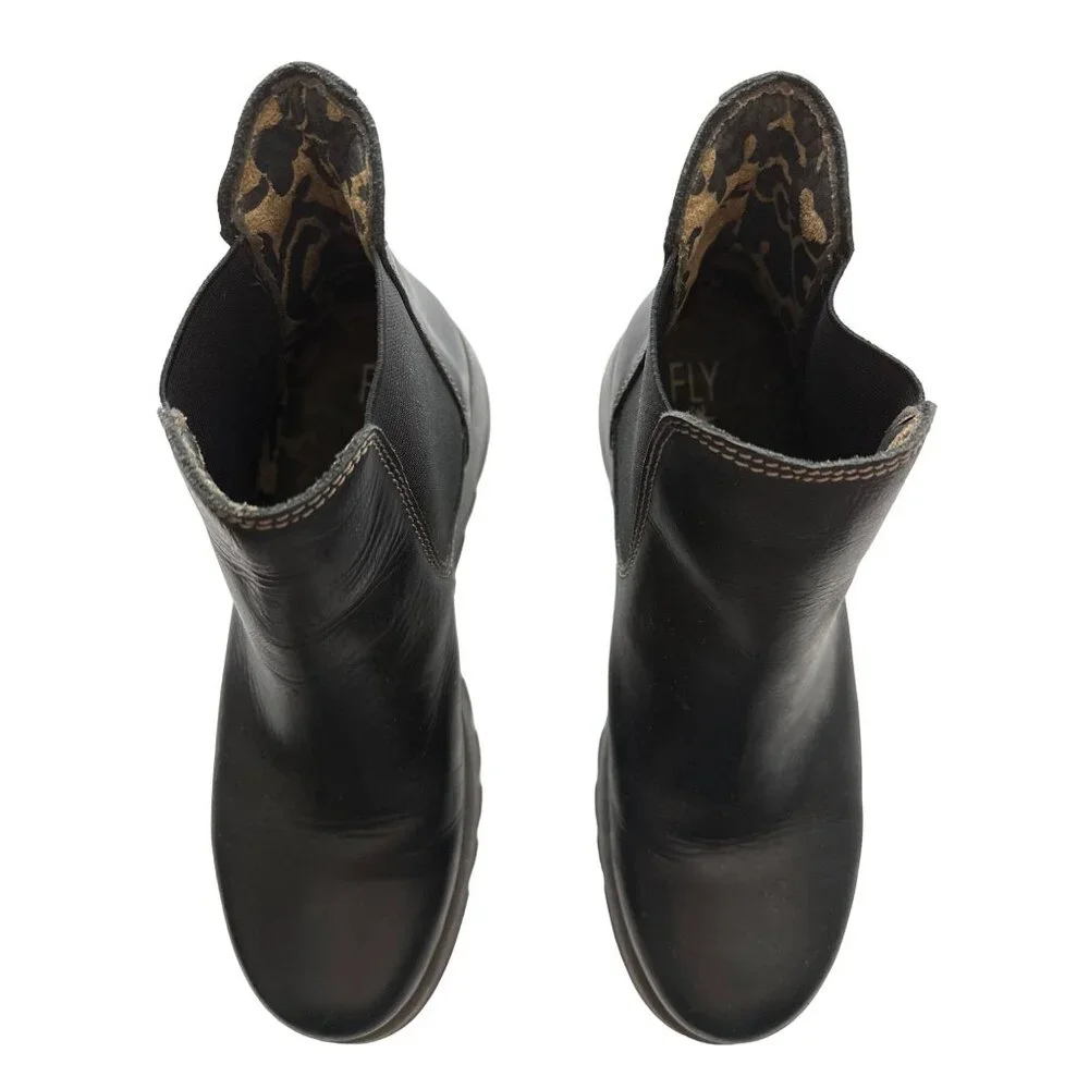 Women's Black Ankle Boots - Picture 6 of 12